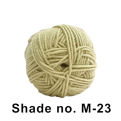 Image of VCR 4ply Dark Biscuit Yarn, 100 Grams Hank, 190 Meters Length, Acrylic Ball for Crochet and Knitting, Soft Crosia Threads, Pack of 1 Yarn, Suitable for DIY Crafts