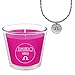tumundo Fashion Candle - Vela perfumada con collar y signo del zodiaco de acero inoxidable,