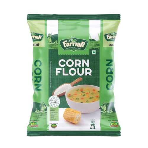 Image of FarrmB Corn Flour | 100% Pure & Natural | Ideal for Soups, Gravies & Baking (1kg)