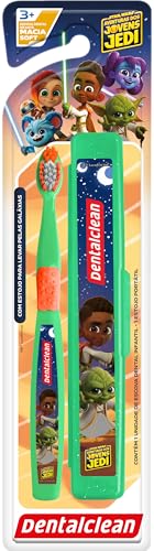 Dentalclean Escova de Dente Infantil Macia Young Jedi com Estojo Escolar, Verde