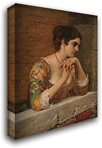 Venetian Beauty On Balcony 20x24 Gallery Wrapped Stretched Canvas Art by Eugene de Blaas