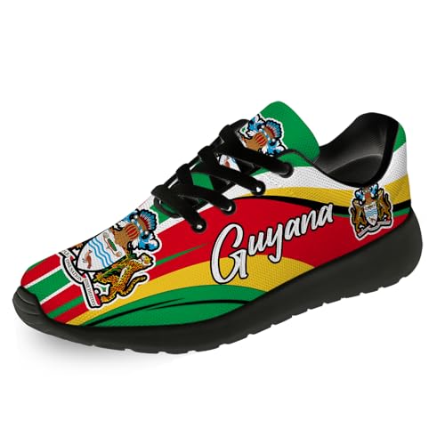 Generic Guyana Flag Print Shoes Lightweight Comfort Running Tennis Walking Sneakers Birthday Gift for Men Women