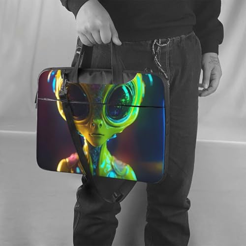 Bolsa para laptop resistente a roces con estampado espacial y asas cómodas 2