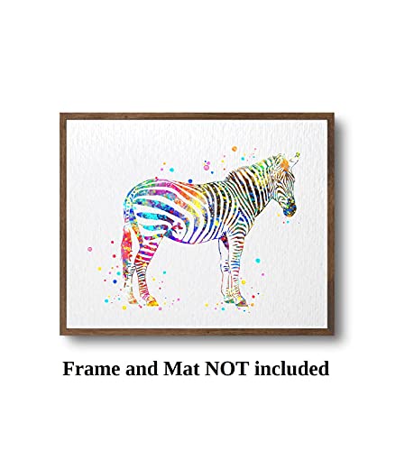 Dignovel Studios 13X19 Unframed Zebra Watercolor Art Print Wall Art Poster Home Decor Wall Hanging Birthday Wedding Motivational Inspirational Animal Wildlife N368 #TOP2