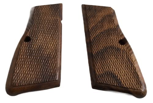 WWII German Wood Checkered Grips for Browning Hi-Power High Power