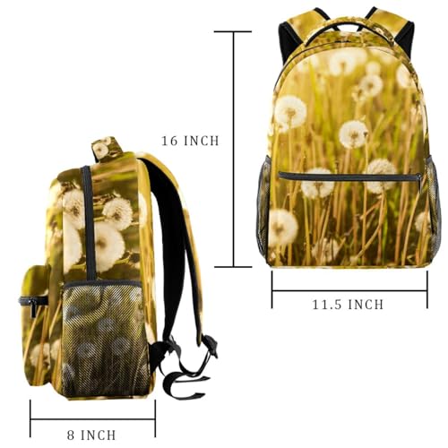 Sac à dos d'école pissenlit multicolore au design original - 2
