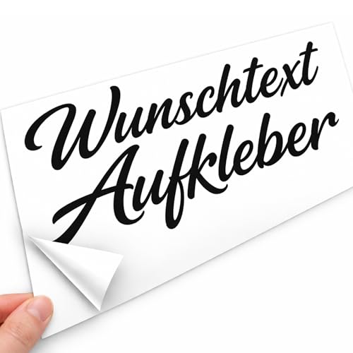 Wunschtext Aufkleber selbst gestalten mit Vorschau individueller Name Sticker als Autoaufkleber personalisierter Schriftzug für Auto Motorrad & mehr Buchstaben Text Sticker nach Wunsch