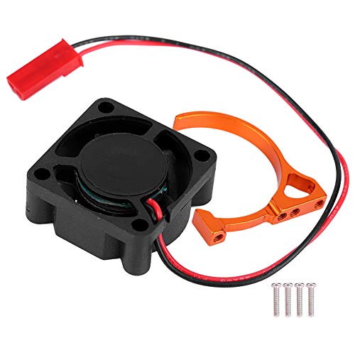 RCモーターヒートシンク冷却フィンヒートシンクファン25*25mm/30*30mm 5V電気アルミニウム合金1:10車 (N10294-OR ORANGE RED)