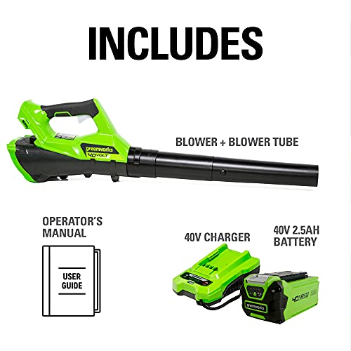 Greenworks 2400802 40V Cordless Leaf Blower PowerLawnTools
