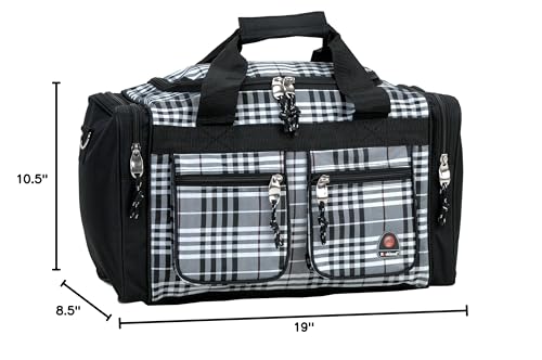 Image of Rockland 19 inch Polyester Duffel Bag, Black Cross