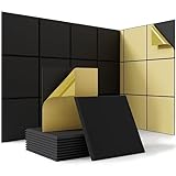 18 Pack Black Acoustic Panels 12"X12"X 0.4"Soundproof Wall Panels Wall Decoration Sound Absorbing Panel High-Density Sound Deadening Panels,Acoustic Treatment Panel For Home Studio