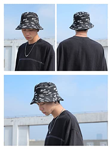 Image of Packable Reversible Printed Bucket Hat Unisex for Men Women Beach Fisherman Cap