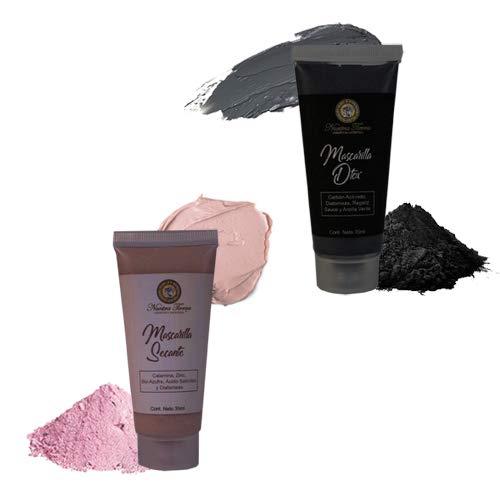 Tierra Y Fertilizantes, Shoes Kit Piel Perfecta Mascarilla Dtox Carbón Activado + Mascarilla Secante Calamina -Acné, Puntos Negros, Manchas-