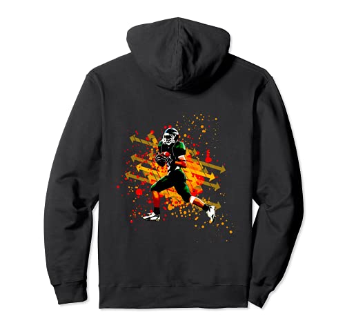 Touchdown American Football Pullover Hoodie, Black, S