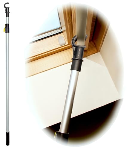 Palo telescópico WinHux para ventilar buhardillas con comodidad y gancho de aluminio 2