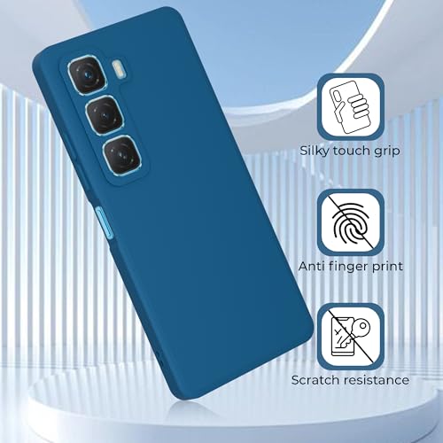 Image of A rtistque Back Cover Case for Infinix Hot 50 5G with Camera Protection | Shockproof TPU|Stylish Protective Design | Slim Fit | Ultra Matte | Infinix Hot 50 5g Back Cover - Blue