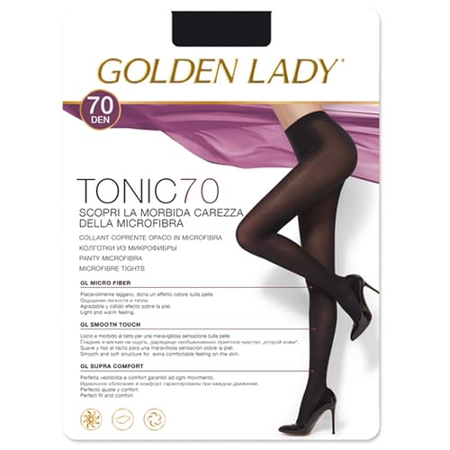  Golden Lady 334-TONIC 70-Nero-2 - Media Panty Donna Colore: Nero Taglia: 2, Nero, 0