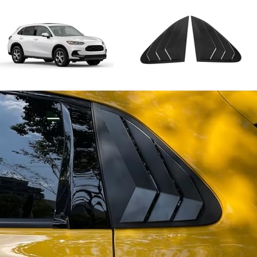 TERDARAY Rear Side Window Louvers Covers Compatible with Honda New HRV HR-V 2025 2024 2023 Rear Side Shutters Blinds Cover Trims Exterior Car Accessories ABS 2PCS(Glossy Black Style