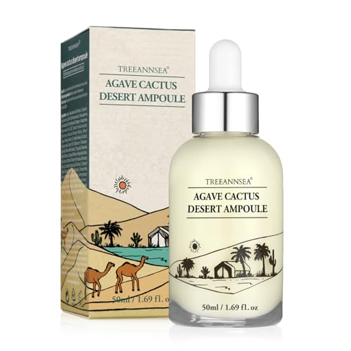 Treeannsea Agave Cactus Desert Ampoule 1.76 Fl.Oz/ 50Ml Moisturizing Serum For Face With 84% Agave Cactus For Hydration And Replenishment cover