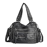 【CHIUSURA CON CERNIERA】 Questa borsa a tracolla in pelle con chiusura a cerniera è più sicura e affidabile. La tracolla regolabile consente di utilizzarla come borsa tote, borsa a tracolla o borsa a tracolla