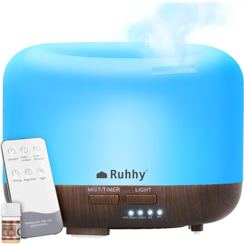 Diffuseur d'arômes 300 ml avec télécommande et humidificateur d'huiles coloré