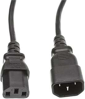 6 Feet (2 Meters) 18AWG Computer Monitor Power Extension Cord C13 to C14 Power Cable 6ft (2M) Computer to PDU 10 Amp Power Extension Cord CNE653174