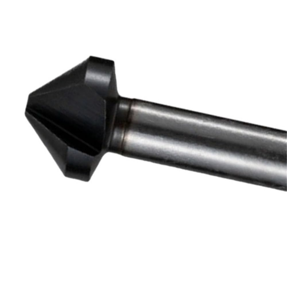 Punta svasatrice 1 pezz0 di fresa for smussatura e sbavatura, punta da trapano svasatrice a 3 scanalature a 90 gradi for metallo in acciaio e alluminio in ferro(Black,31mm)