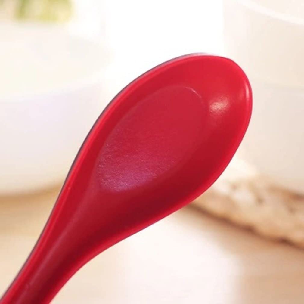 Łyżki do zupy łyżka imitacja porcelany długi uchwyt łyżka zapobiegająca oparzeniom antypoślizgowa łyżka do zupy łyżka do makaronu łyżeczki do herbaty (20 szt.)