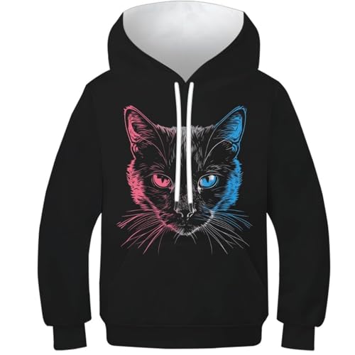 Sweat à capuche enfant chat 3D : finis les vêtements tristes pour ado
