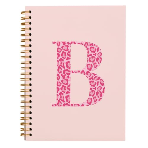 Carnet de notes initiale B avec spirale style bohème beige 14x21cm - 2