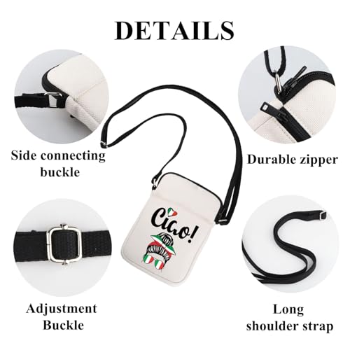 FUSTMW Italy Crossbody Bag Gifts for A Trip to Italy Gifts for Women Italian Wallet Purse with Shoulder Strap Purse4