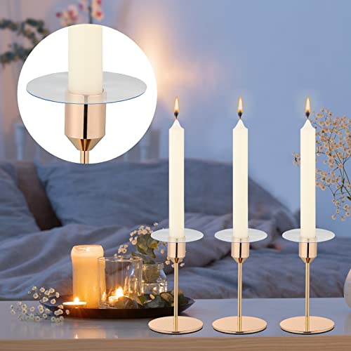 Vesici 100 Pieces Plastic Candle Drip Protector Candle Bobeches Clear Candle Rings For Candlestick Holders Candle Holders For Church Service Candle Wax Protectors #TOP4