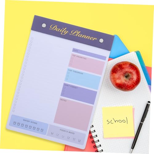 Bloc-notes de planification quotidienne non daté et carnet portable de liste de tâches