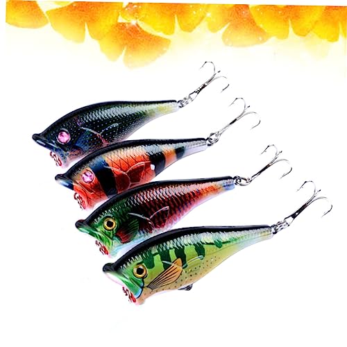 BCOATH 4 Pçs Iscas Duras De Plástico Pintadas Iscas De Pesca Iscas De Pesca Realistas Swimbait Pesca
