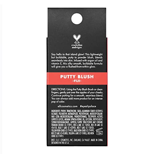 Image of e.l.f. Putty Blush, Creamy & High-Pigment Formula For A Natural Glow, Delivers A Semi-Matte & Powder Finish, Vegan & Cruelty-Free, Fiji