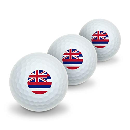GRAPHICS & MORE Hawaii State Flag Novelty Golf Balls 3 Pack
