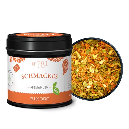 Rimoco Bio Schmackes Gewürz 85g Dose - geschmacksvolle Bio-Gewürzmischung für Saucen, Eintöpfe...