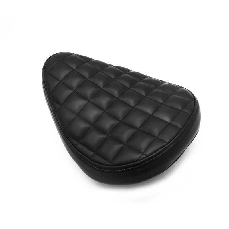Coussin de siège moto PU rétro plat universel pour Bobber et Chopper noir
