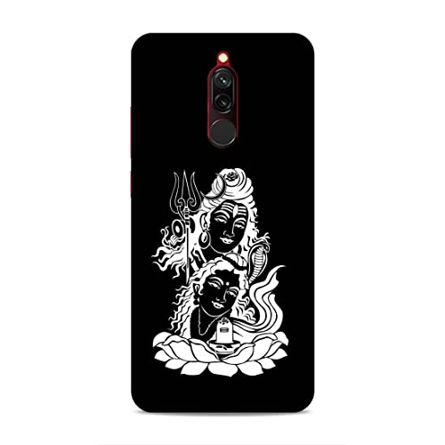 Image of Printed Mobile Back Hard Case Cover for Xiaomi Redmi 8 | Mahadev, Shiv Ji, Bhole Baba, Trishul -2199
