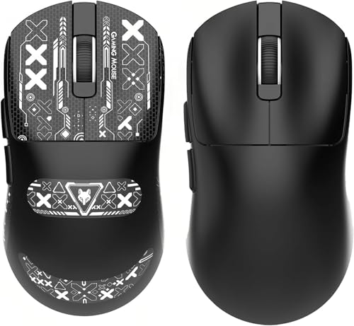 Wireless Mouse Gaming Mouse Super Lightweight Connection Ergonomic Mice Ambidextrous PC/Mac/Laptop Wireless Mouse 2-Modes(Black)