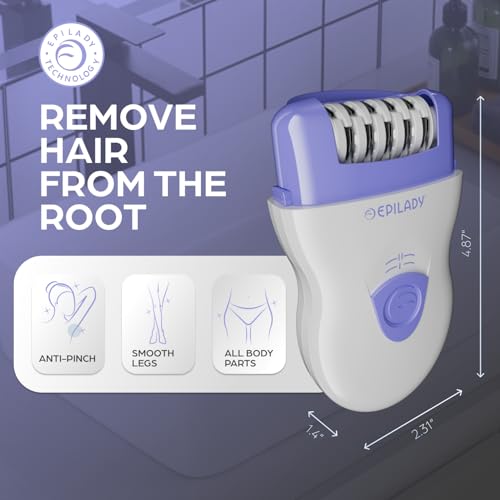 Epilady Speed Corded Epilator for Women | Compact Hair Removal Device for Arms, Legs, Underarms & Bikini Area, Epilators Hair Removal for Women - Thumbnail 2