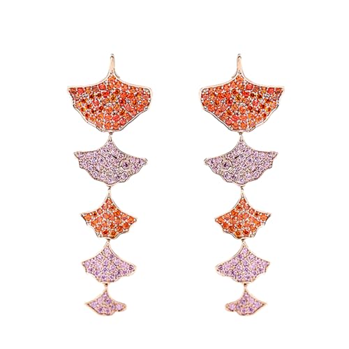 Boucles d'oreilles ginkgo biloba moissanite pour sublimer vos soirées habillées