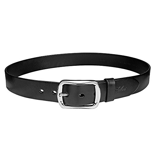 Falari Men's Full Grain Leather Belt Stainless Steel Buckle 90022