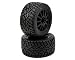 J Concepts 30563030 G-Locs Pre-Mounted on Black Wheels for Stampede 4x4 F & R/2WD Front/Scalpel, Yellow Compound