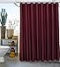 Produktbild ufengke Duschvorhang Rot Einfarbig mit 12 Haken Burgund Duschvorhang aus Stoff Polyester Wasserdicht Anti Schimmel für Badezimmer (180X180 cm)