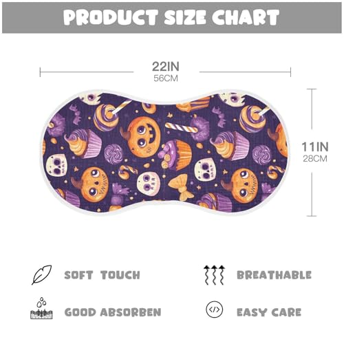 vvfelixl Baby Burp Cloths Halloween Candy Baby Newborn Cotton Burping Cloths Set Babys Washcloths 4 Pack2