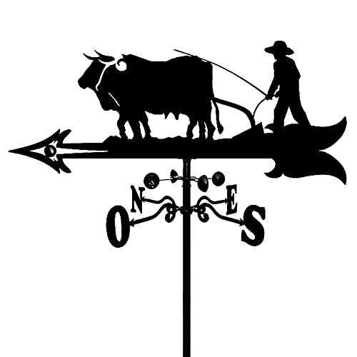 Girouette de ferme en métal artisanal QHQQXN pour décoration de toit élégante