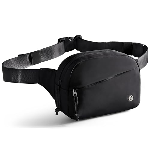 Image of Smasrob Fanny Pack for Women, Crossbody Sling Bag Waist Bag with Pockets | Lightweight, Water-repellent fabric, Adjustable Strap, Black