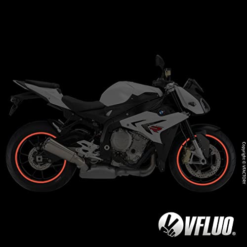 image for VFLUO - Motorcycle Reflective Wheel Stripes kit, 1 Wheel Rim Stickers 