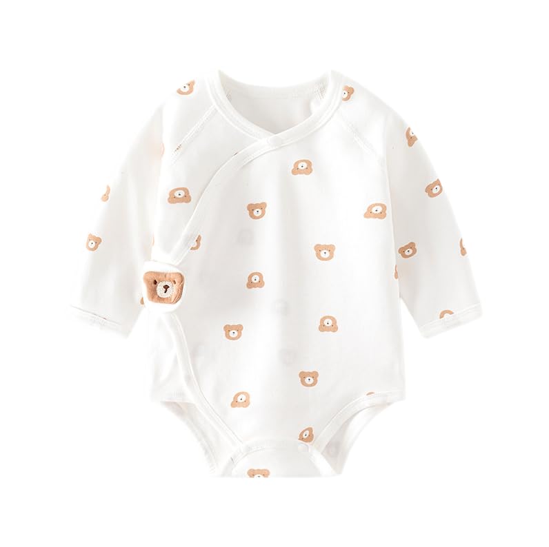 Newborn Cotton Baby Girls Boys Bodysuit Long Sleeve Printed Romper Spring Autumn 4-pack One-Piece Baby Clothes3